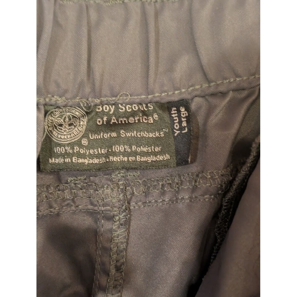 Boy Scouts of America Youth Large Uniform Switchbacks Cargo Shorts Gray - Picture 3 of 3